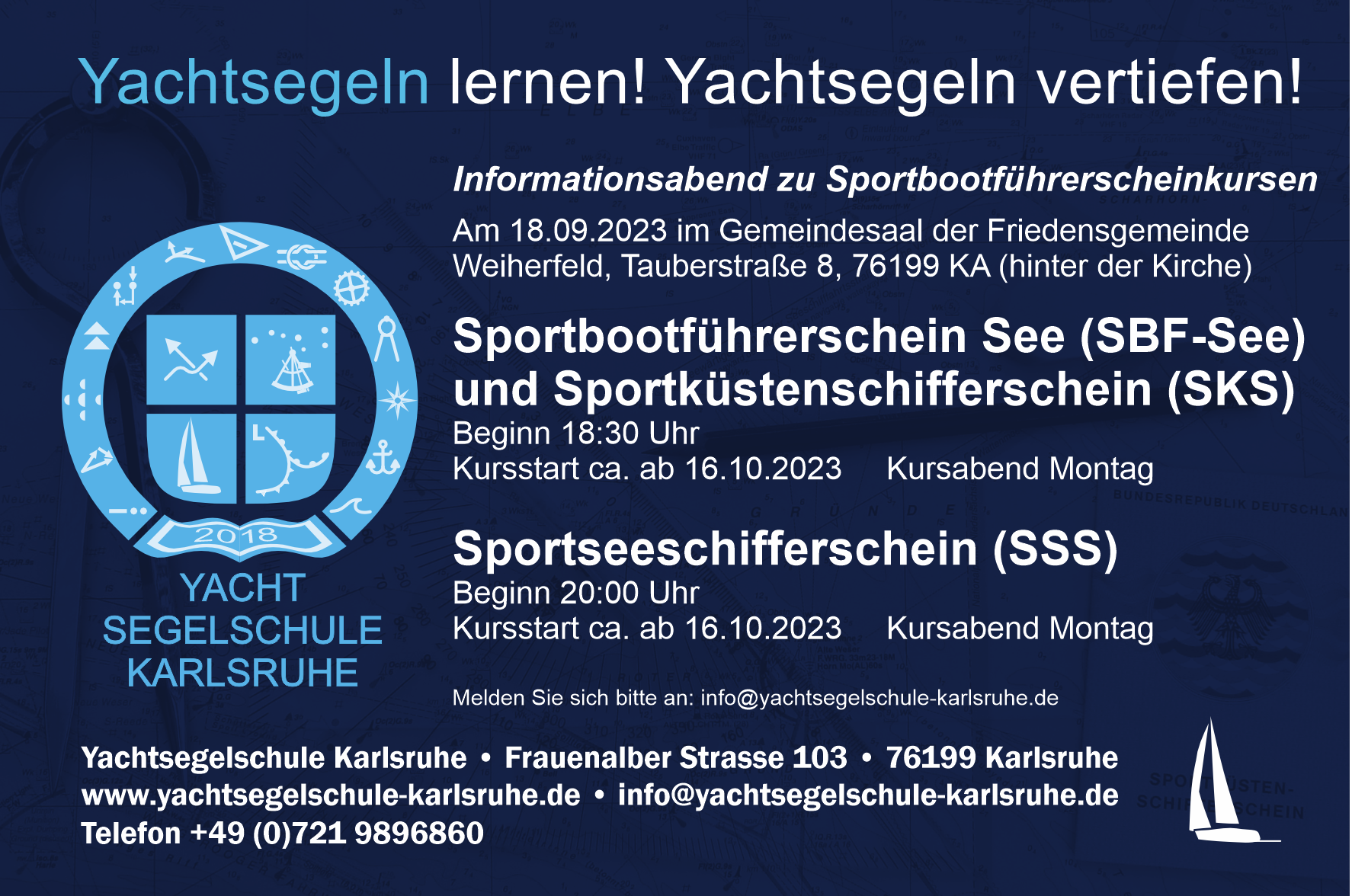 Info Kurse SBF-See, SKS und SSS